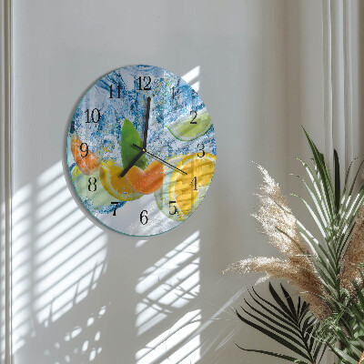 Round wall clock Citrus Plant