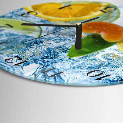 Round wall clock Citrus Plant