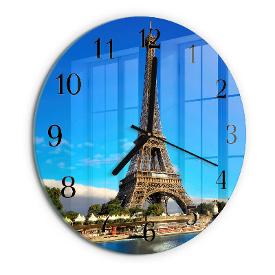 Round wall clock Eiffel Tower Paris