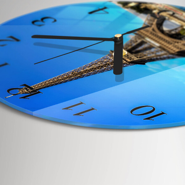 Round wall clock Eiffel Tower Paris