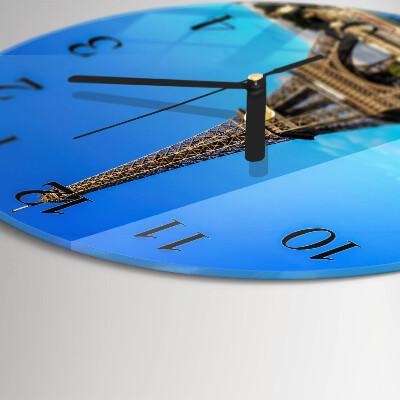 Round wall clock Eiffel Tower Paris