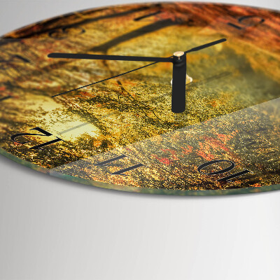 Round wall clock Autumn in the Forest