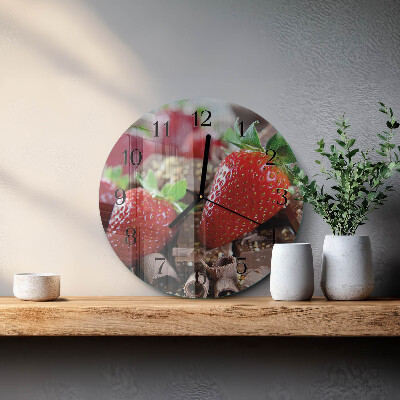 Round wall clock Strawberries
