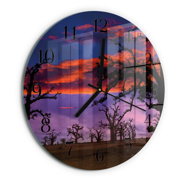 Round wall clock Trees