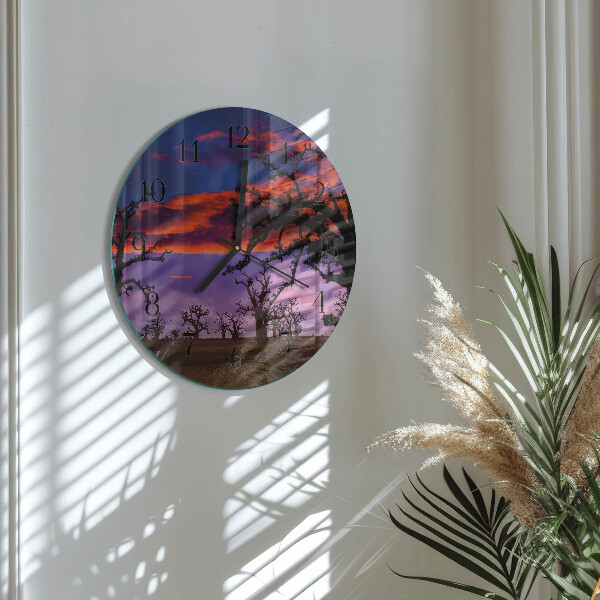 Round wall clock Trees