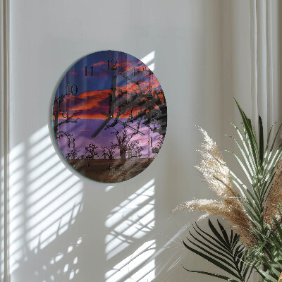 Round wall clock Trees