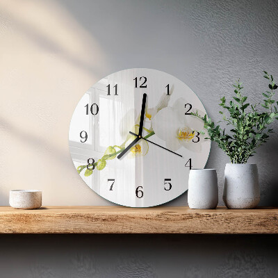 Round wall clock Orchid
