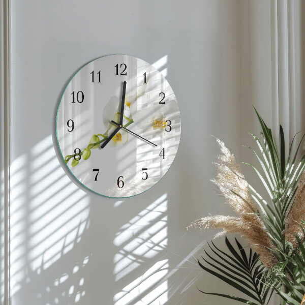 Round wall clock Orchid