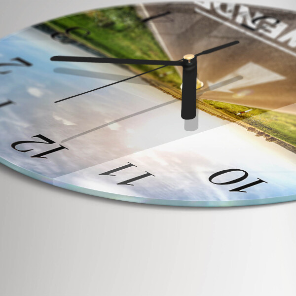 Round wall clock Path Field