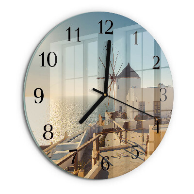 Round wall clock Santorini