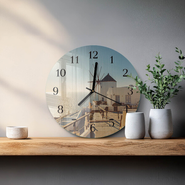 Round wall clock Santorini