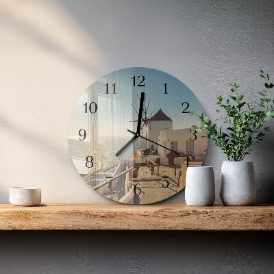 Round wall clock Santorini