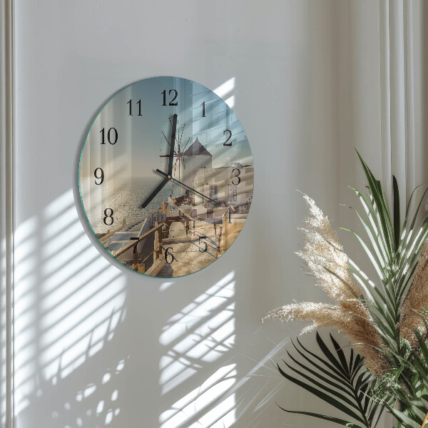 Round wall clock Santorini