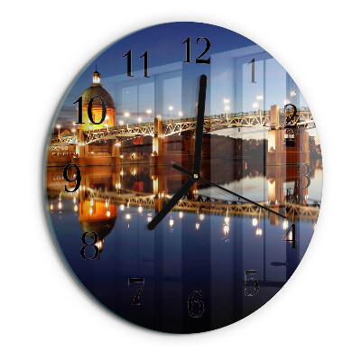Round wall clock River Bridge