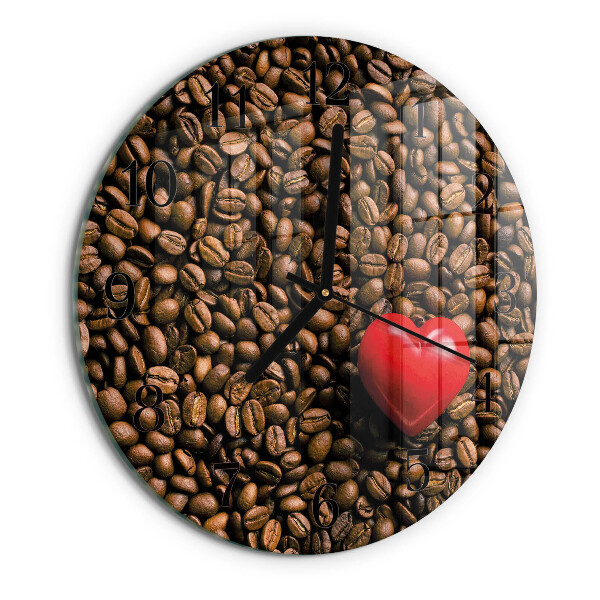 Round wall clock Coffee Beans