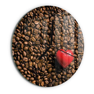 Round wall clock Coffee Beans
