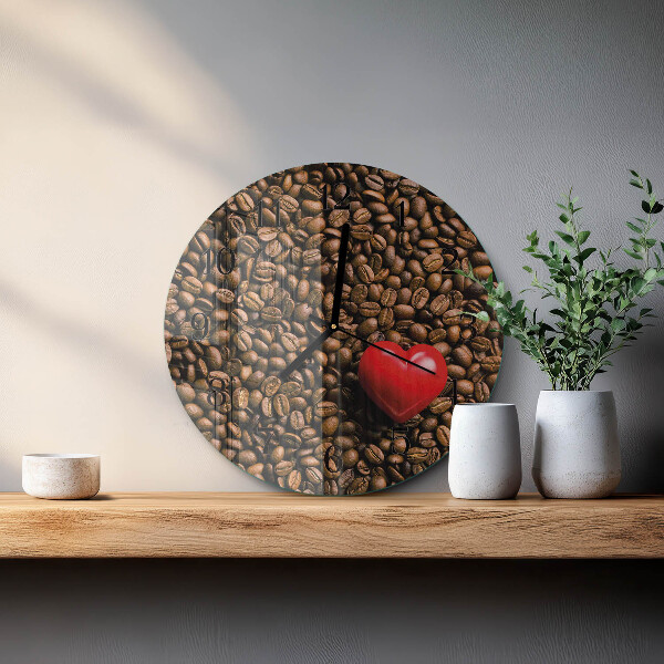 Round wall clock Coffee Beans