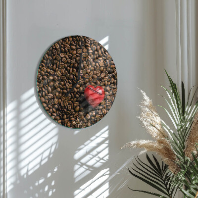 Round wall clock Coffee Beans