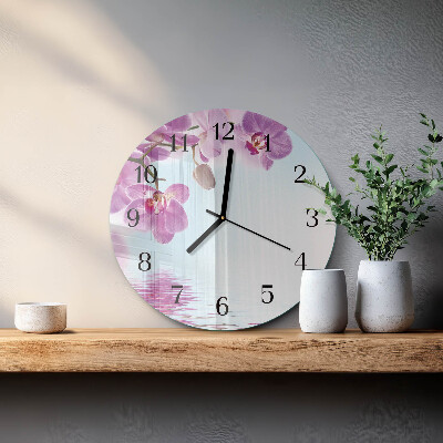 Round wall clock Orchid
