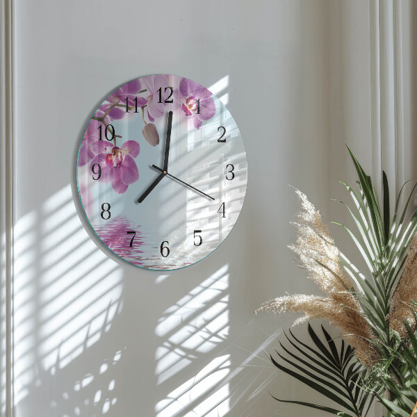 Round wall clock Orchid