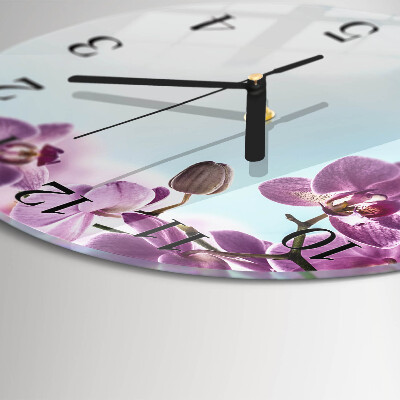 Round wall clock Orchid