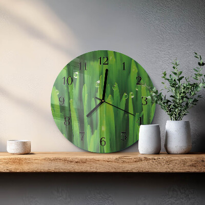 Round wall clock Grass