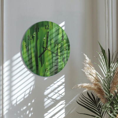 Round wall clock Grass
