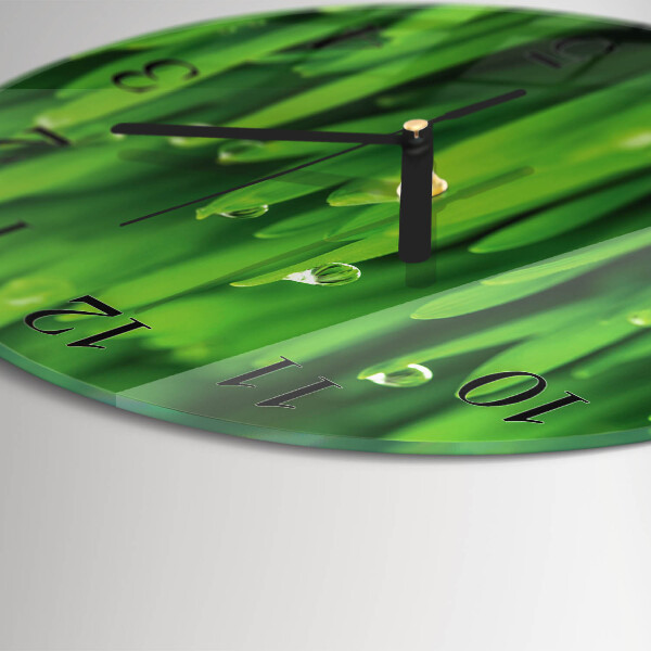 Round wall clock Grass