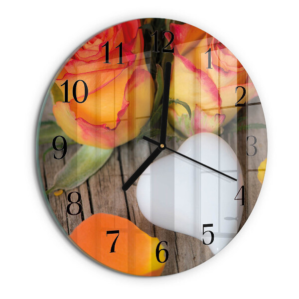 Round wall clock Heart