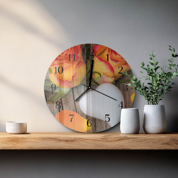 Round wall clock Heart