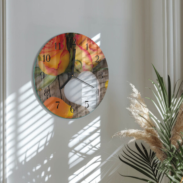 Round wall clock Heart