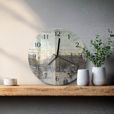 Round wall clock Postcard