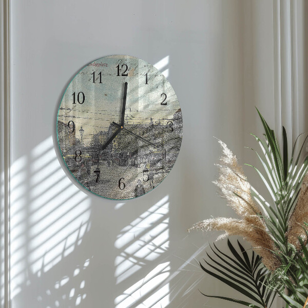 Round wall clock Postcard