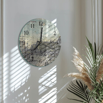 Round wall clock Postcard