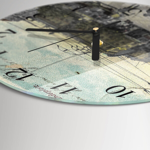 Round wall clock Postcard