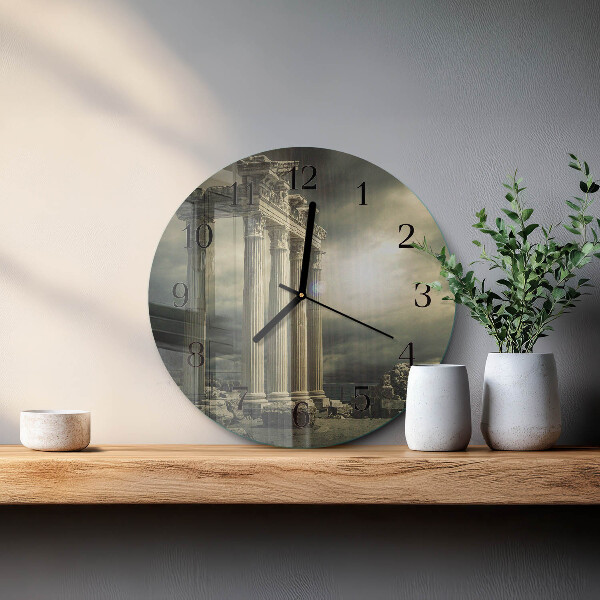 Round wall clock Acropolis