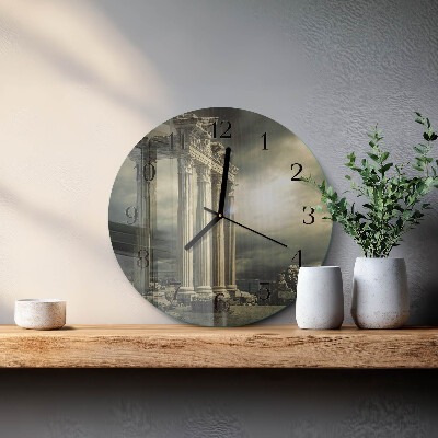 Round wall clock Acropolis