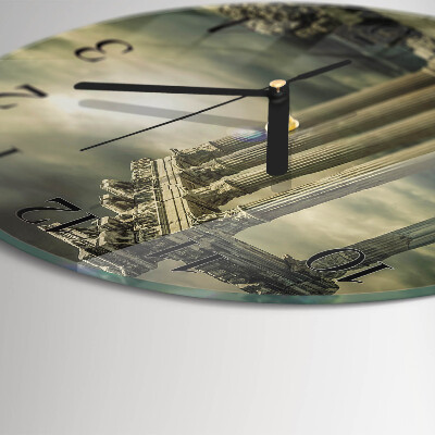 Round wall clock Acropolis