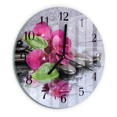 Round wall clock Orchid