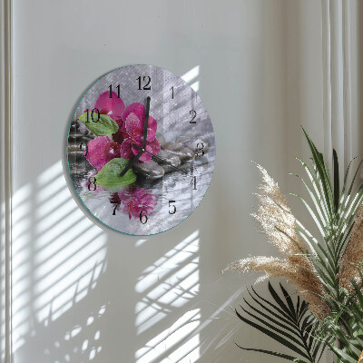 Round wall clock Orchid