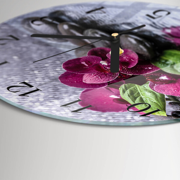 Round wall clock Orchid