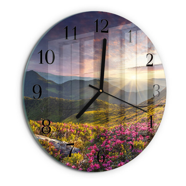 Round wall clock Landscape