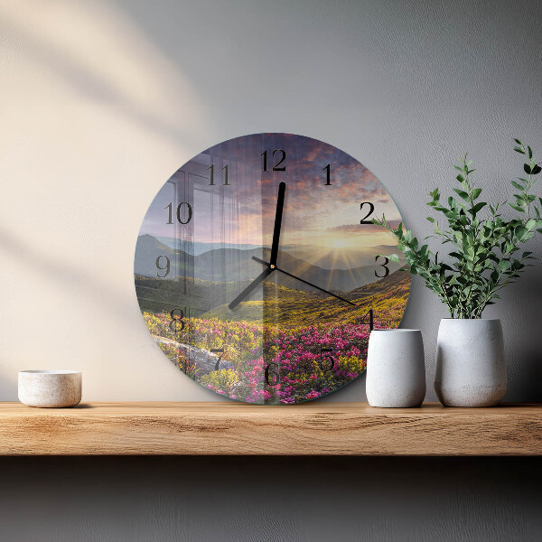 Round wall clock Landscape