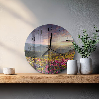 Round wall clock Landscape
