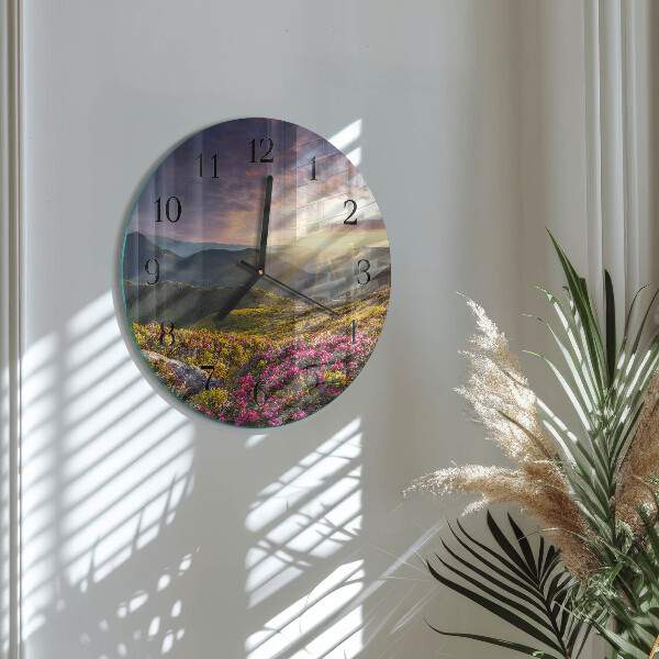 Round wall clock Landscape