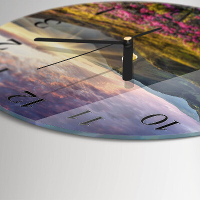 Round wall clock Landscape