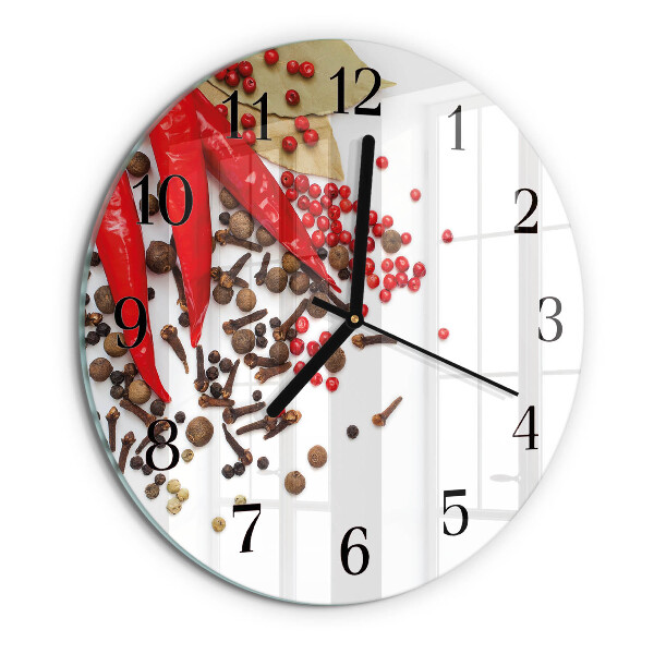 Round wall clock Red Pepper
