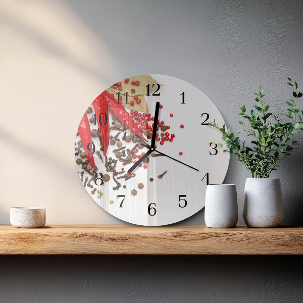 Round wall clock Red Pepper