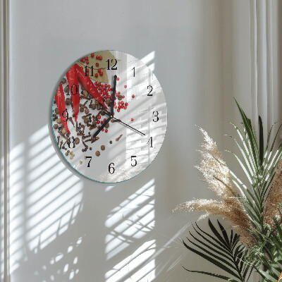 Round wall clock Red Pepper