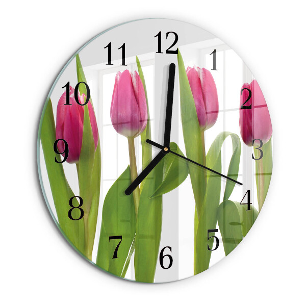 Round wall clock Tulips